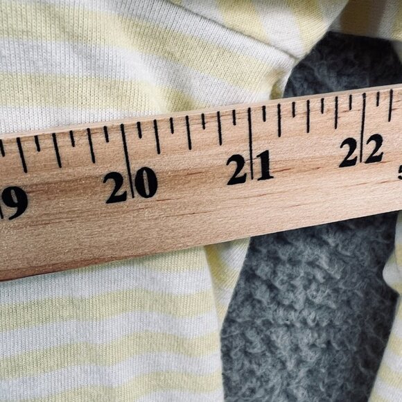 IB Diffusion Women Top Extra Large Yellow White Stripe Pullover 3/4 Sleeve Shirt - Picture 7 of 9